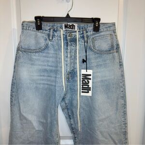 Madh Straight Leg Baggy Drawstring Denim Jeans
